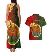 Personalized Papua New Guinea Eastern Highlands Province Couples Matching Tank Maxi Dress and Hawaiian Shirt Mix Coat Of Arms Polynesian Pattern LT05 - Polynesian Pride