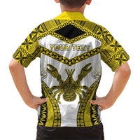 Personalised Niue The Rock Of Polynesia Kid Hawaiian Shirt Peniamina Gospel Day Yellow Version LT05 - Polynesian Pride