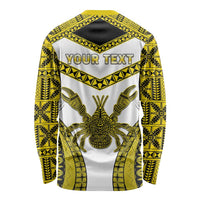 Personalised Niue The Rock Of Polynesia Long Sleeve Shirt Peniamina Gospel Day Yellow Version