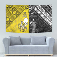 New Zealand Maori And Niue Hiapo Tapestry Lizard And Coconut Crab Together