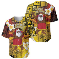 Papua New Guinea Retro Christmas Baseball Jersey Hamamas Krismas - Polynesian Pride
