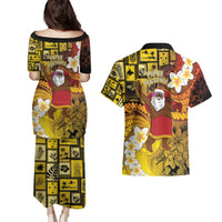 Papua New Guinea Retro Christmas Couples Matching Puletasi and Hawaiian Shirt Hamamas Krismas LT05 - Polynesian Pride