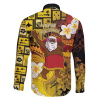 Papua New Guinea Retro Christmas Family Matching Off The Shoulder Long Sleeve Dress and Hawaiian Shirt Hamamas Krismas LT05 - Polynesian Pride