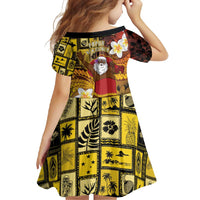 Papua New Guinea Retro Christmas Family Matching Off Shoulder Maxi Dress and Hawaiian Shirt Hamamas Krismas LT05 - Polynesian Pride