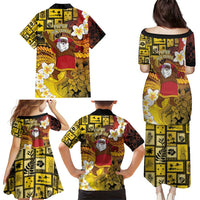 Papua New Guinea Retro Christmas Family Matching Puletasi and Hawaiian Shirt Hamamas Krismas LT05 - Polynesian Pride