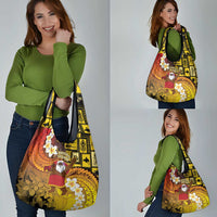 Papua New Guinea Retro Christmas Grocery Bag Hamamas Krismas - Polynesian Pride