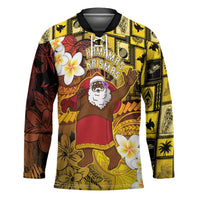 Papua New Guinea Retro Christmas Hockey Jersey Hamamas Krismas - Polynesian Pride