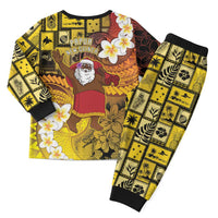 Papua New Guinea Retro Christmas Pajama Set Hamamas Krismas - Polynesian Pride