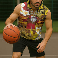 Papua New Guinea Retro Christmas Sleeveless Zip Hoodie Hamamas Krismas - Polynesian Pride