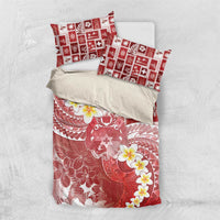 Tonga Christmas Bedding Set Kilisimasi Fiefia Retro Style Red LT05 US Twin 172cm x 218cm Red - Polynesian Pride