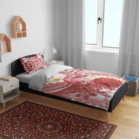 Tonga Christmas Bedding Set Kilisimasi Fiefia Retro Style Red LT05 - Polynesian Pride
