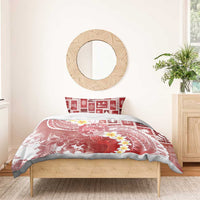 Tonga Christmas Bedding Set Kilisimasi Fiefia Retro Style Red LT05 - Polynesian Pride
