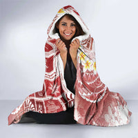 Tonga Christmas Hooded Blanket Kilisimasi Fiefia Retro Style Red - Polynesian Pride