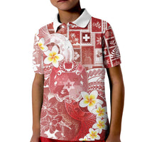 Tonga Christmas Kid Polo Shirt Kilisimasi Fiefia Retro Style Red - Polynesian Pride