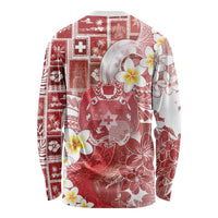 Tonga Christmas Long Sleeve Shirt Kilisimasi Fiefia Retro Style Red - Polynesian Pride