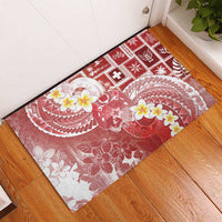Tonga Christmas Rubber Doormat Kilisimasi Fiefia Retro Style Red - Polynesian Pride