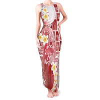 Tonga Christmas Tank Maxi Dress Kilisimasi Fiefia Retro Style Red - Polynesian Pride