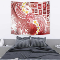 Tonga Christmas Tapestry Kilisimasi Fiefia Retro Style Red LT05 - Polynesian Pride