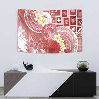 Tonga Christmas Tapestry Kilisimasi Fiefia Retro Style Red LT05 - Polynesian Pride