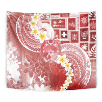 Tonga Christmas Tapestry Kilisimasi Fiefia Retro Style Red LT05 - Polynesian Pride