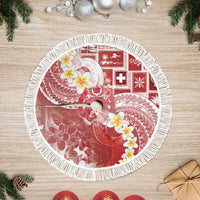 Tonga Christmas Tree Skirt Kilisimasi Fiefia Retro Style Red - Polynesian Pride
