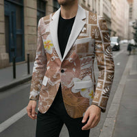 Tonga Christmas Blazer Kilisimasi Fiefia Retro Style Brown - Polynesian Pride