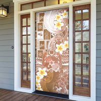 Tonga Christmas Door Cover Kilisimasi Fiefia Retro Style Brown - Polynesian Pride