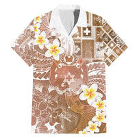 Tonga Christmas Family Matching Mermaid Dress and Hawaiian Shirt Kilisimasi Fiefia Retro Style Brown - Polynesian Pride