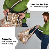 Tonga Christmas Grocery Bag Kilisimasi Fiefia Retro Style Brown - Polynesian Pride