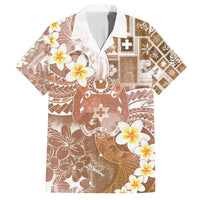 Tonga Christmas Hawaiian Shirt Kilisimasi Fiefia Retro Style Brown - Polynesian Pride