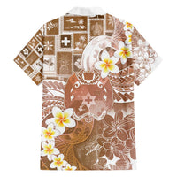 Tonga Christmas Hawaiian Shirt Kilisimasi Fiefia Retro Style Brown - Polynesian Pride