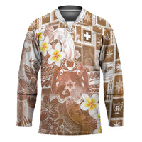 Tonga Christmas Hockey Jersey Kilisimasi Fiefia Retro Style Brown - Polynesian Pride