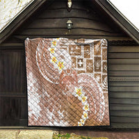 Tonga Christmas Quilt Kilisimasi Fiefia Retro Style Brown - Polynesian Pride