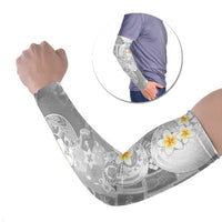 Tonga Christmas Arm Sleeves Kilisimasi Fiefia Retro Style White - Polynesian Pride