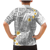 Tonga Christmas Family Matching Mermaid Dress and Hawaiian Shirt Kilisimasi Fiefia Retro Style White - Polynesian Pride