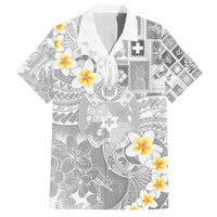 Tonga Christmas Family Matching Summer Maxi Dress and Hawaiian Shirt Kilisimasi Fiefia Retro Style White - Polynesian Pride