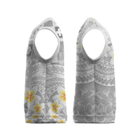 Tonga Christmas Knitted V-Neck Vest Kilisimasi Fiefia Retro Style White - Polynesian Pride