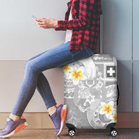 Tonga Christmas Luggage Cover Kilisimasi Fiefia Retro Style White - Polynesian Pride