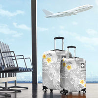 Tonga Christmas Luggage Cover Kilisimasi Fiefia Retro Style White - Polynesian Pride