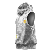 Tonga Christmas Sleeveless Hoodie Kilisimasi Fiefia Retro Style White - Polynesian Pride