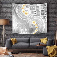 Tonga Christmas Tapestry Kilisimasi Fiefia Retro Style White LT05 White - Polynesian Pride