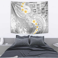 Tonga Christmas Tapestry Kilisimasi Fiefia Retro Style White LT05 - Polynesian Pride