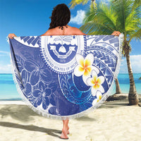 Federated States Of Micronesia Christmas Beach Blanket Retro Style Bright Version - Polynesian Pride