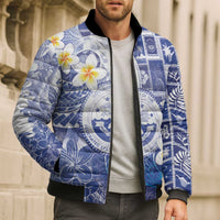 Federated States Of Micronesia Christmas Bomber Puffer Jacket Retro Style Bright Version - Polynesian Pride