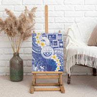 Federated States Of Micronesia Christmas Canvas Wall Art Retro Style Bright Version - Polynesian Pride