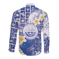 Federated States Of Micronesia Christmas Long Sleeve Button Shirt Retro Style Bright Version - Polynesian Pride