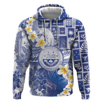 Federated States Of Micronesia Christmas Zip Hoodie Retro Style Bright Version - Polynesian Pride