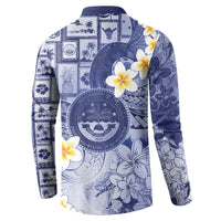 Federated States Of Micronesia Christmas Button Sweatshirt Retro Style Dark Version - Polynesian Pride