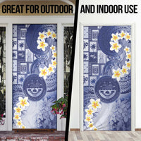 Federated States Of Micronesia Christmas Door Cover Retro Style Dark Version - Polynesian Pride