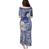 Federated States Of Micronesia Christmas Puletasi Retro Style Dark Version - Polynesian Pride